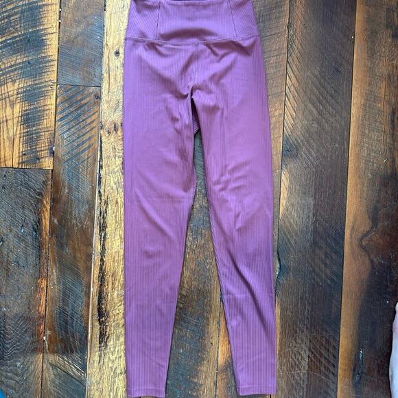 Girlfriend Collective Ribbed Burgundy Leggings Sz XS NWOT - Picture 1 of 7